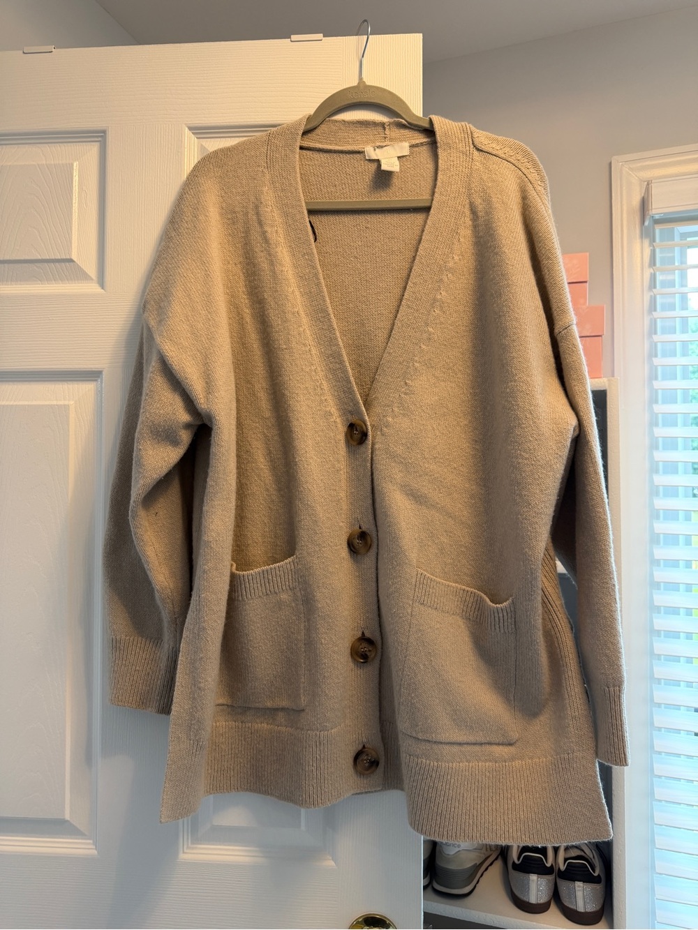 H&M Beige Button-Front Women's Cardigan
